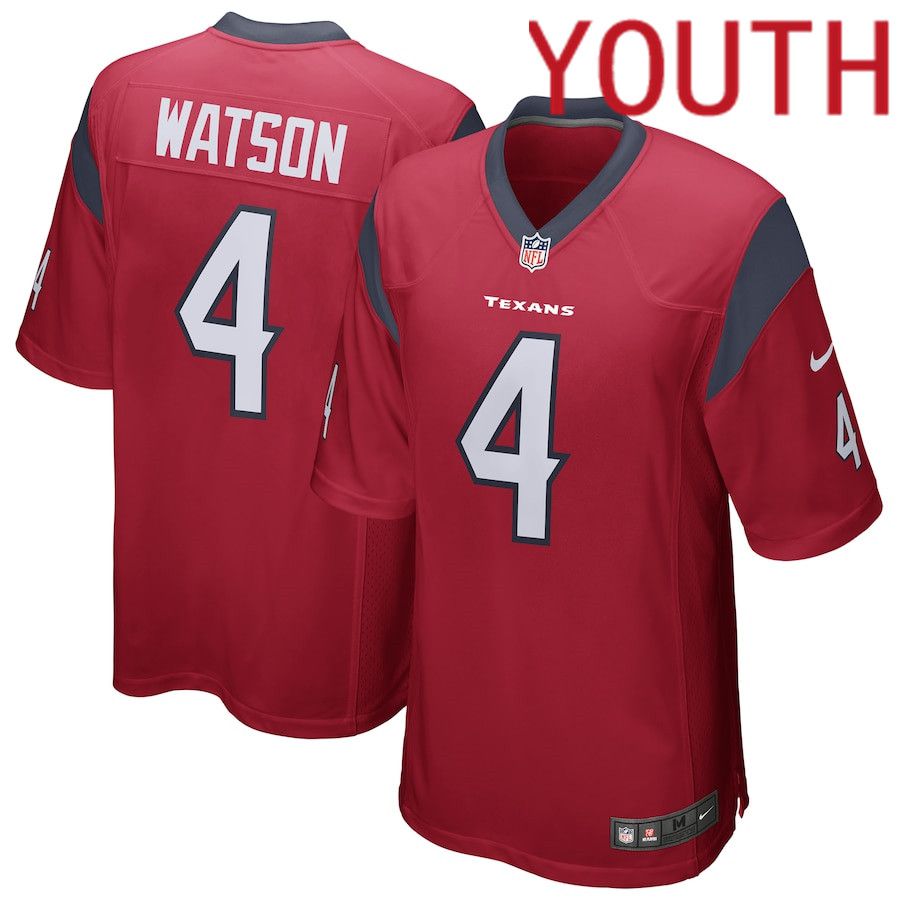 Youth Houston Texans 4 Deshaun Watson Nike Red Game NFL Jersey